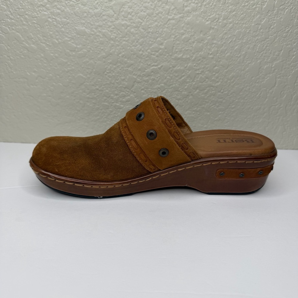 Born Women’s Banyan Suede Leather with Buckle detail Slip-on Comfort Clogs Sz 8 - Picture 8 of 11